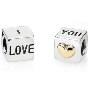 Pandora ‘I Love You’ Gold & Silver Charm